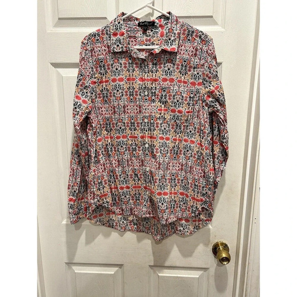 Velvet Heart Women's Collared Button Down Long Sleeve Top‎ Floral Print Size XL - Picture 1 of 7